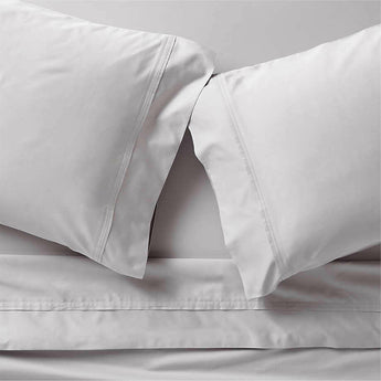 Organic 400 Thread Count Sateen Dove Pillow Cases King, Set of 2.