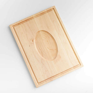 Crate & Barrel Reversible Maple Cutting Board with Meat Rest 24"x18".