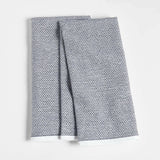 Textured Terry Indigo Organic Cotton Dish Towels, Set of 2.