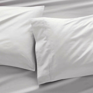 Organic 400 Thread Count Sateen Dove Pillow Cases King, Set of 2.