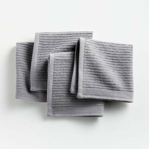 Bar Mop Grey Dishcloths, Set of 4.