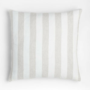 Cordial 23" Stripe Linen Pillow with Down-Alternative Insert by Leanne Ford