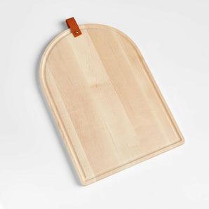 Tomos Medium Maple Cutting Board with Leather Strap