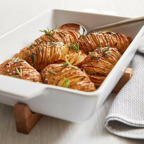 Oven-to-Table Baking Dish with Trivet.