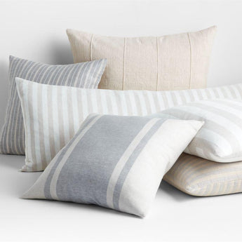 Gil 23" Stripe Pillow with Down-Alternative Insert by Leanne Ford.