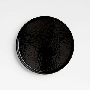 Stacks Black Melamine Salad Plate