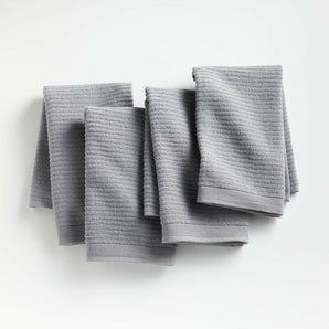 Bar Mop Grey Towels, Set of 4.