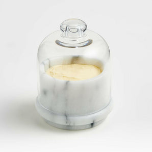 French Kitchen Marble Covered Butter Dish.