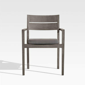 Regatta Grey Wash Dining Chair with Graphite Sunbrella ® Cushion