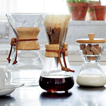 Chemex 6-Cup Coffeemaker with Wood Collar.