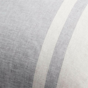 Jackie 23" Grey Linen Pillow with Down-Alternative Insert by Leanne Ford