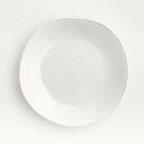 Marin White Outdoor Melamine Dinner Plate.