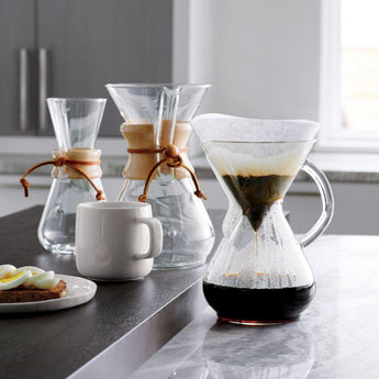 Chemex 6-Cup Coffeemaker with Wood Collar.