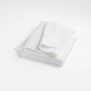 Quick-Dry White Organic Cotton Bath Towel..