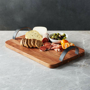 Brantley Serving Board with Leather Handles