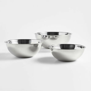 Stainless Steel Restaurant Bowls, Set of 3: 2-, 4- and 8-qt..