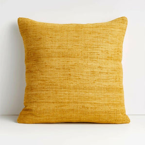 20" Cotton Sari Silk Pillow with Down-Alternative Insert