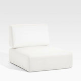 Ashore White Outdoor Lounge Chair Cushion.