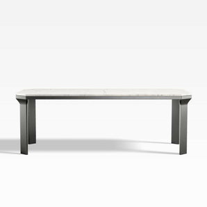 Catalyst 83" White Marble Dining Table Base