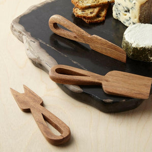 Mateo Wood Cheese Knives, Set of 3