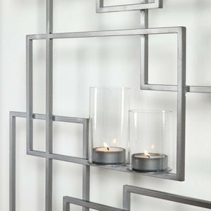 Circuit Pewter Wall Candle Holder