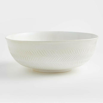 Fern White Ceramic Mixing Bowl.