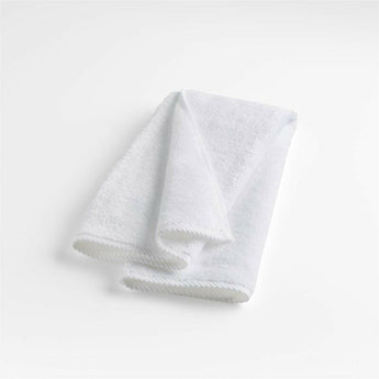 Quick-Dry White Organic Cotton Hand Towel..