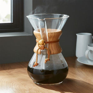 Chemex 6-Cup Coffeemaker with Wood Collar.