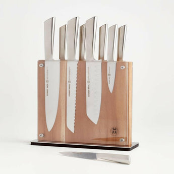 Schmidt Brothers Stainless Steel 10-Piece Knife Block Set.