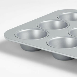 Crate & Barrel Silver 12-Cup Muffin Pan