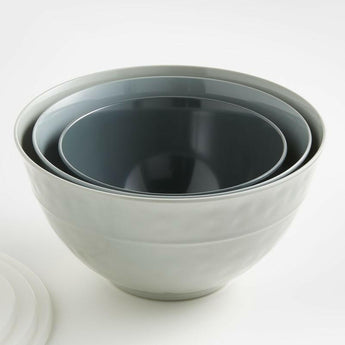Orabel Melamine Bowls with Lids, Set of 3.