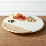 Wood and Marble Lazy Susan.