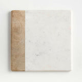 Wood Marble Square Platter.